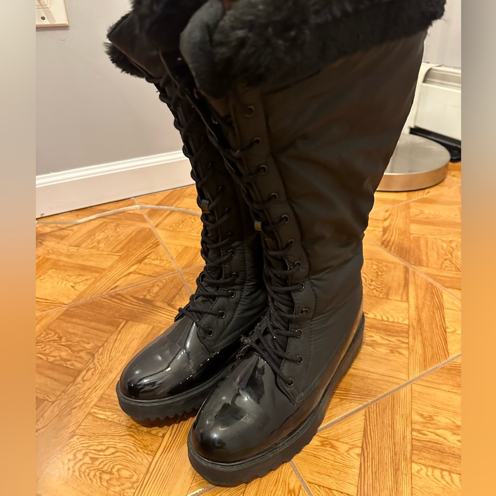Black lace up boot from Aldo. size 8